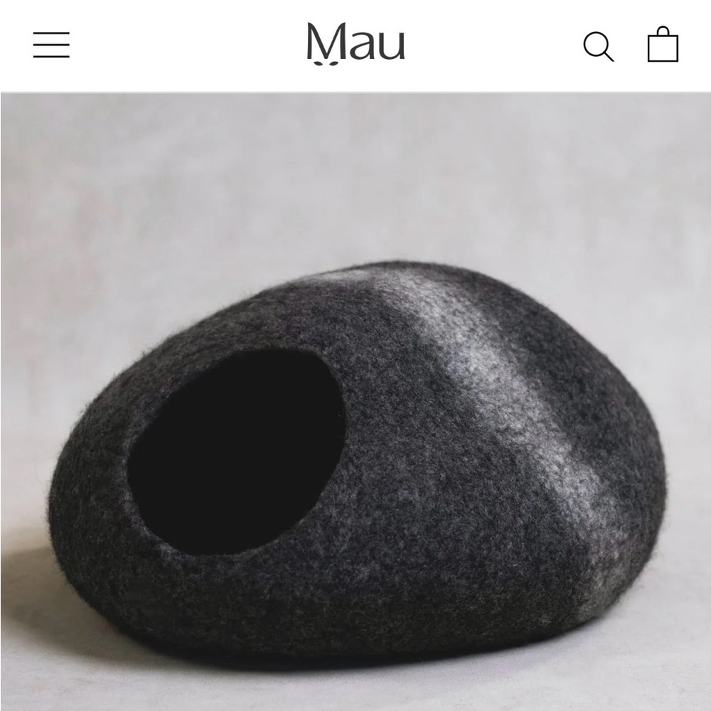 NEW Mau Horizon Wool Cat Cave in Storm Gray $59